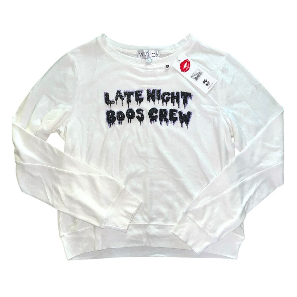 Wildfox Late Night Boos Crew Baggy Jumper Top size Large